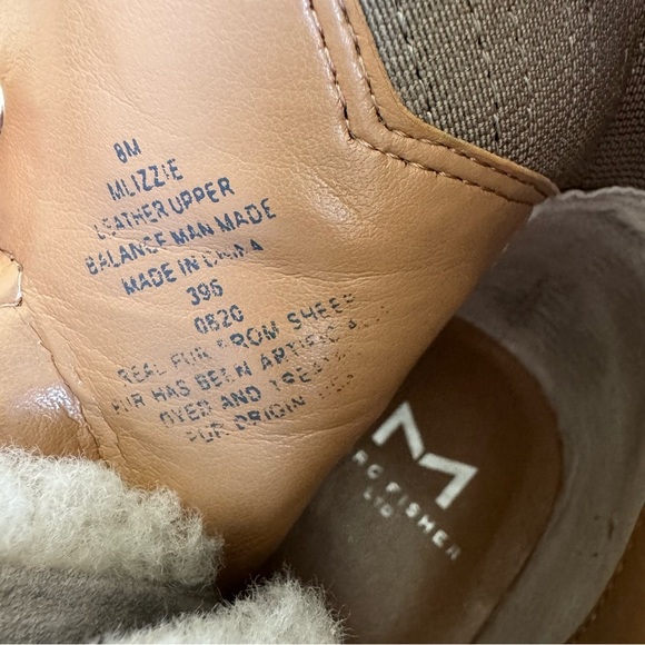 Mark Fisher Izzie Genuine Shearling Lug Sole Laceup Boots Bootie Size 8 - Picture 6 of 12